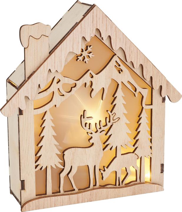 Produktbild VBS Holzbausatz "Lichterhaus", inkl. Beleuchtung, 11-tlg.