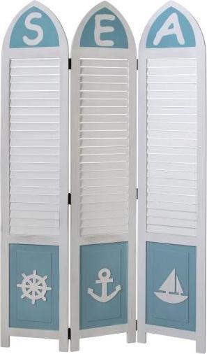 Produktbild Homestyle4u Paravent Raumteiler 3 fach Holz Trennwand spanische Wand Sichtschutz weiss