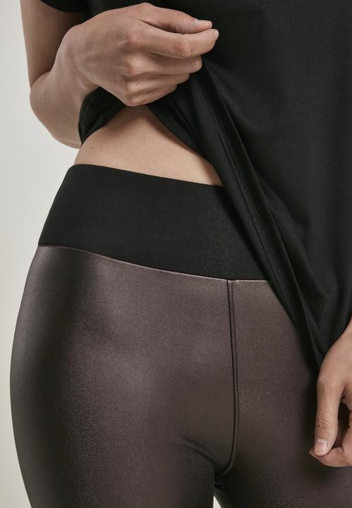 Actual product image Urban Classics Ladies Synthetic Leather High Waist Leggings (XS)