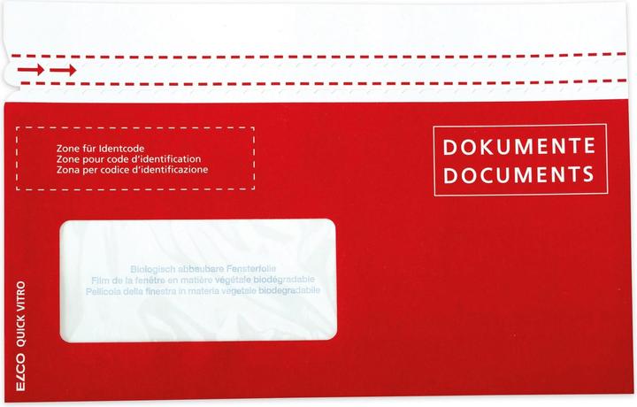 Immagine prodotto Elco Buste portadocumenti Quick Vitro carta Dokumente/Documents conformi agli standard postali (C5/6)