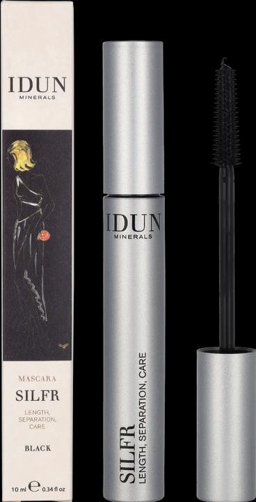 Actual product image IDUN Minerals Mascara Silfr Black length separation new design vegan (#011 Black)