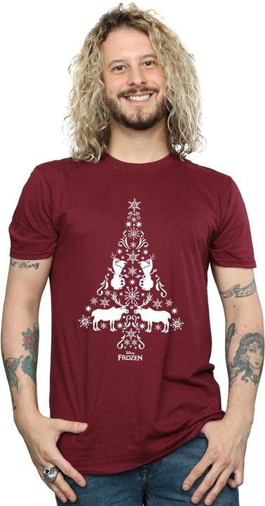 Actual product image Disney Mens Frozen Christmas Tree T-Shirt (S)