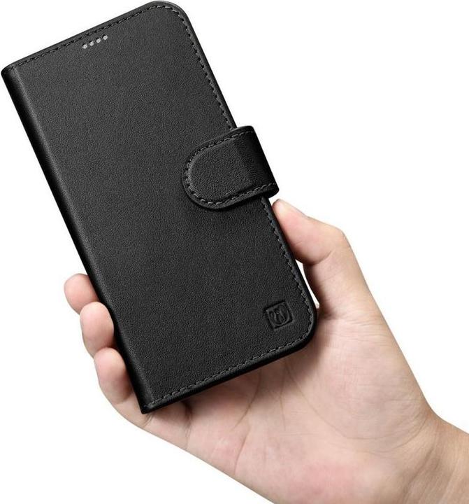 Produktbild iCarer Wallet Case 2 in1 Hülle iPhone 14 Pro Leder Flip Cover AntiRFID schwarz (WMI14220726-BK) (Apple iPhone 14 Pro)