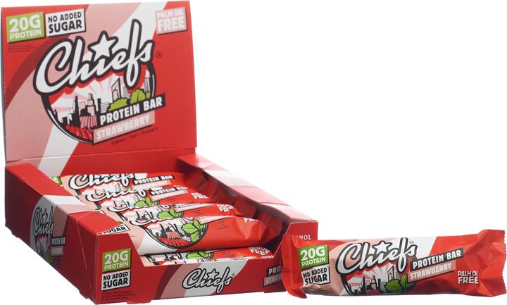 Produktbild Chiefs Protein Bar (Erdbeere, 12 Stk., 660 g)