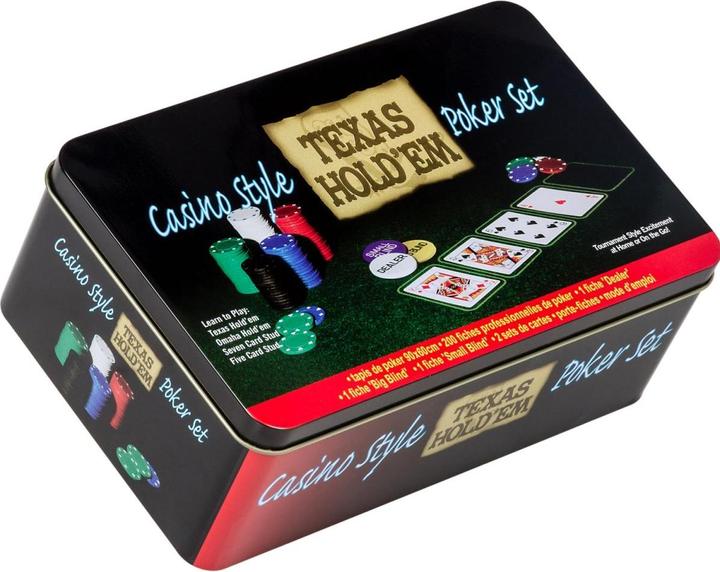 Immagine prodotto Games Planet Set da poker 200 fiches scatola di metallo
