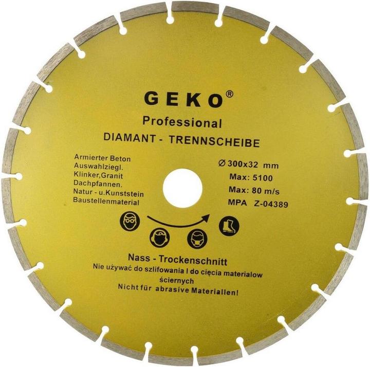 Actual product image GEKO Diamond segment cutting disc, 300x8x32mm
