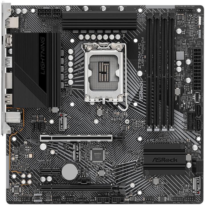 Produktbild AsRock Z790M Phantom Gaming Lightning/D4 DDR4 So.1700 retail (LGA 1700, Intel Z790, mATX)
