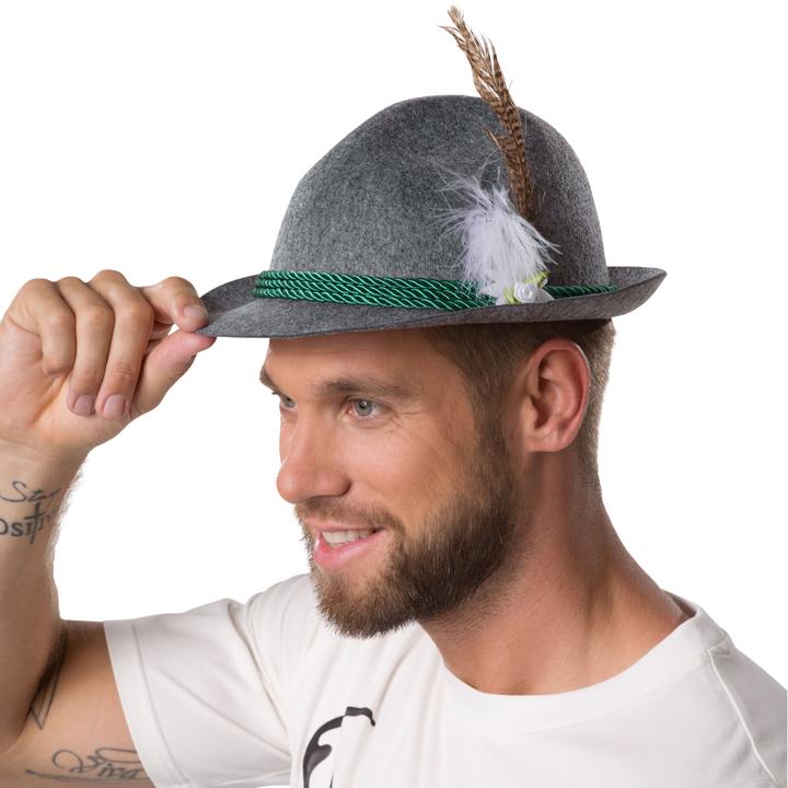 Produktbild Dressforfun Grauer Trachtenhut mit Edelweiss