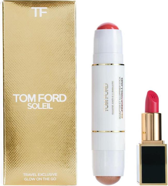 Immagine prodotto Tom Ford Set Glow On The Go - Stick di fard illuminante 2 in 1 da 10 g e rossetto in crema trasparente (Highlighter, 10 g)
