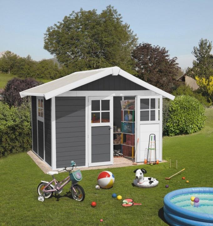 Actual product image Grosfillex Garden shed Deco H7.5 Sherwood 315 x 239 cm wood look