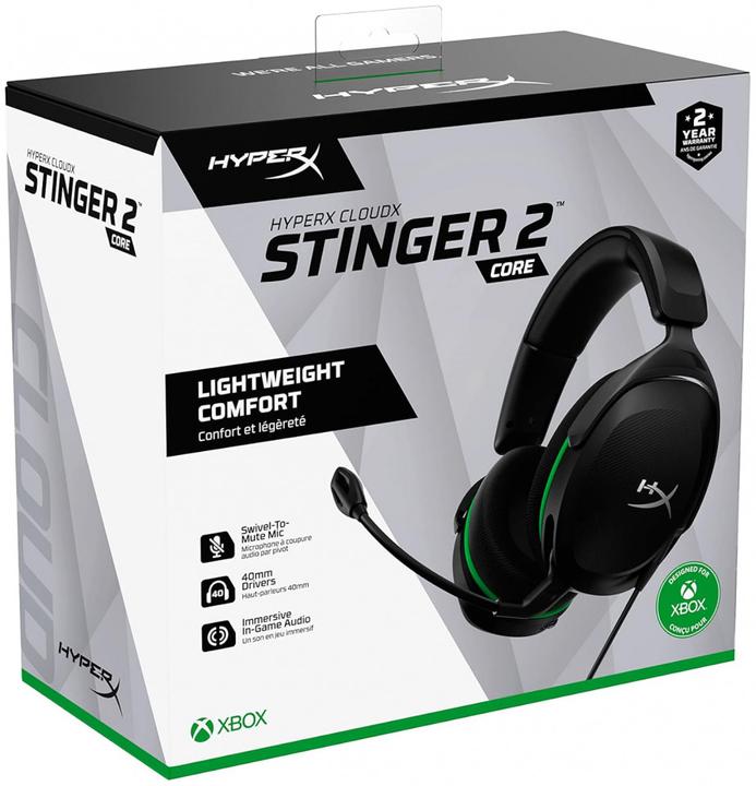 Produktbild HyperX Cloud Stinger 2 Core Gaming Headsets Xbox Black (Kabelgebunden)