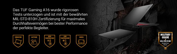 Produktbild ASUS TUF Gaming A16 RTX 4070 (16", AMD Ryzen AI 9 HX 370, 16 GB, 1000 GB, DE)