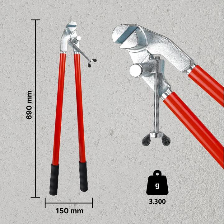 Immagine prodotto Dönges Pinza per piegare il supporto della grondaia, lunghezza 700 mm (700 mm)