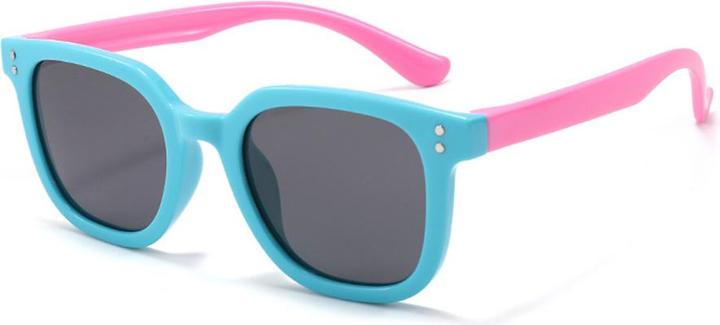 Immagine prodotto Techsuit - Occhiali da sole polarizzati (8351-C27) - Forma quadrata, per bambini - Blu lago / Rosa