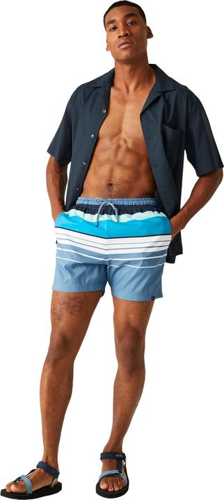 Actual product image Regatta Mens Loras Striped Swim Shorts (XL)
