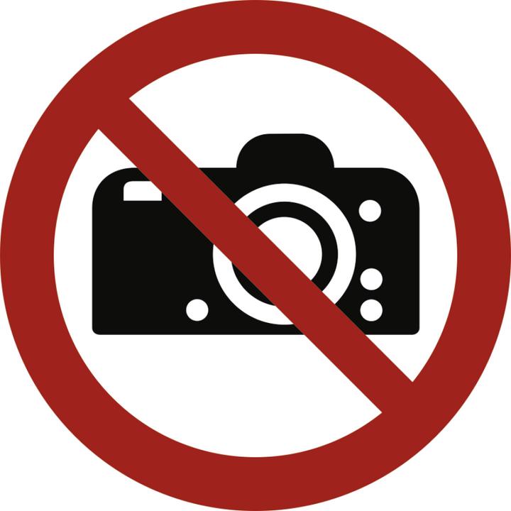 Immagine prodotto Moravia Cartello di divieto Fotografia vietata Alluminio, Ø 315 mm