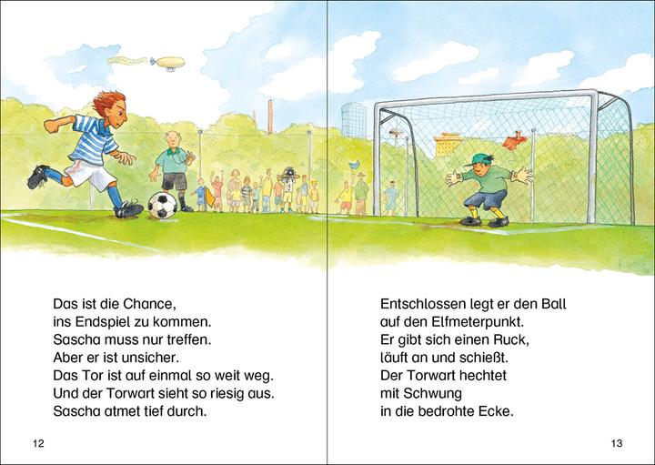 Actual product image Leselöwen - Das Original - 7-Minuten-Geschichten zum Lesenlernen - Fussball, Tore, Meis (German, Loewe first readers, 2022)
