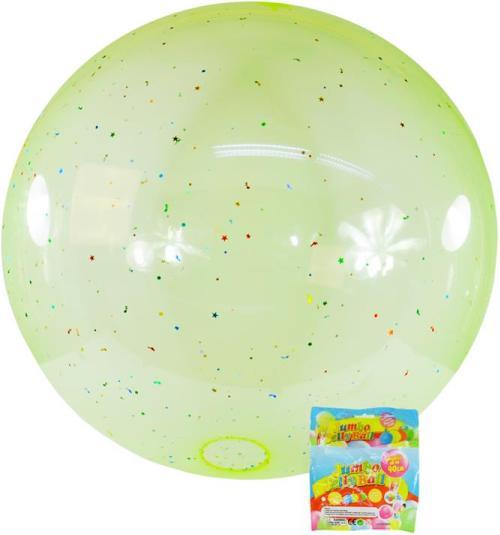 Actual product image Kögler Anti-gravity balloon, bubble ball, with inflation tube, confetti, 90cm