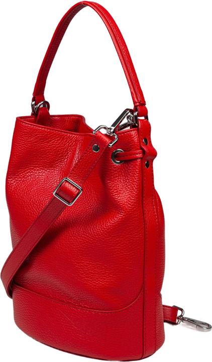 Produktbild Zanellato monda daily day s leather bucket bag red color