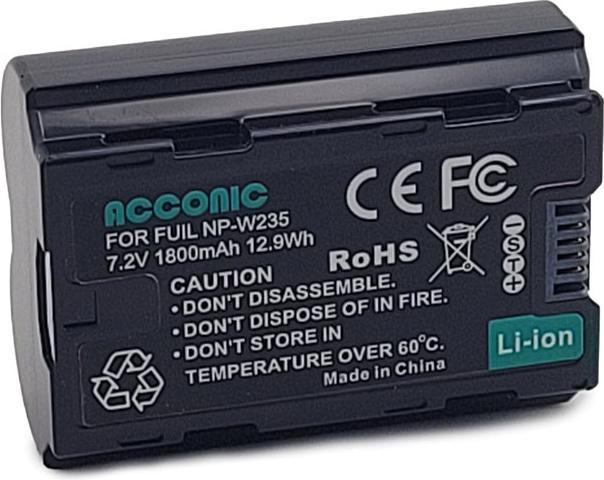 Actual product image Acconic Platinum Battery f. Fuji FinePix NP-W235 XT-4 X-T4 XT4 Fujifilm (Rechargeable battery)