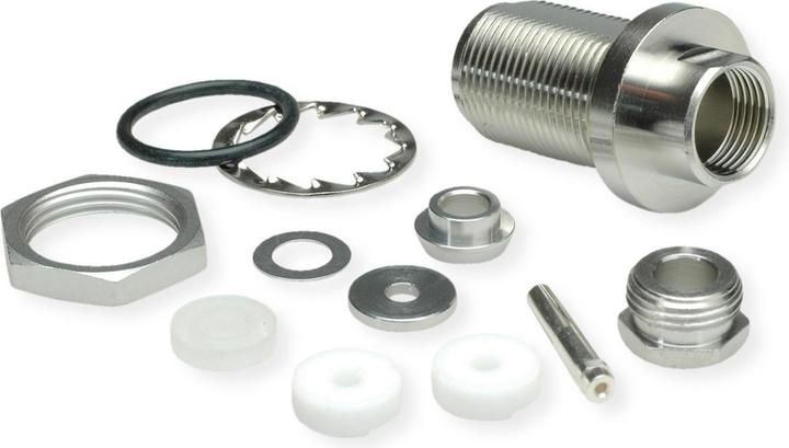 Produktbild Telegärtner N-Kabeleinbaubuchse G1, G5 Druckverschraubung IP 67, B06, Z10, G01 (RG-58 C/U), G05 (RG-223/U), RG-1