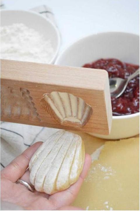 Image du produit ScrapCooking Moule en bois pour biscuits fourrés Petits Biscuits, 20x10x2cm