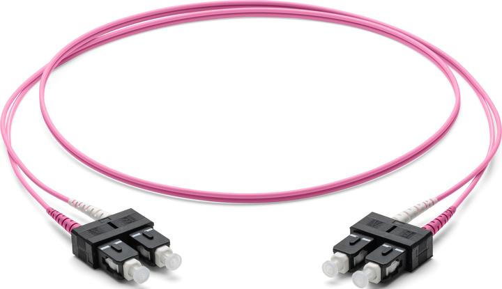 Image du produit Corning Câble de raccordement à fibres optiques 2x 2.0 mm - Multimode Duplex : SC PC Duplex vers SC PC (CAT7, 2 m)