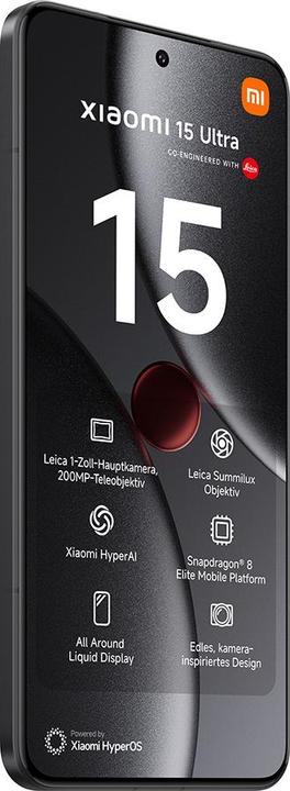 Produktbild Xiaomi 15 Ultra (512 GB, Black, 6.73", Dual SIM, 50 Mpx, 5G)