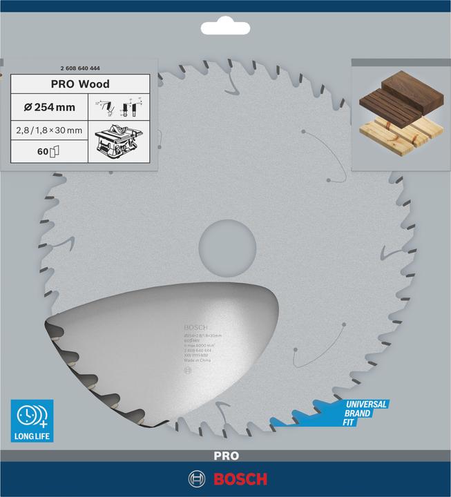 Productafbeelding Bosch Professional Zubehör Cirkelzaagblad Optiline Wood