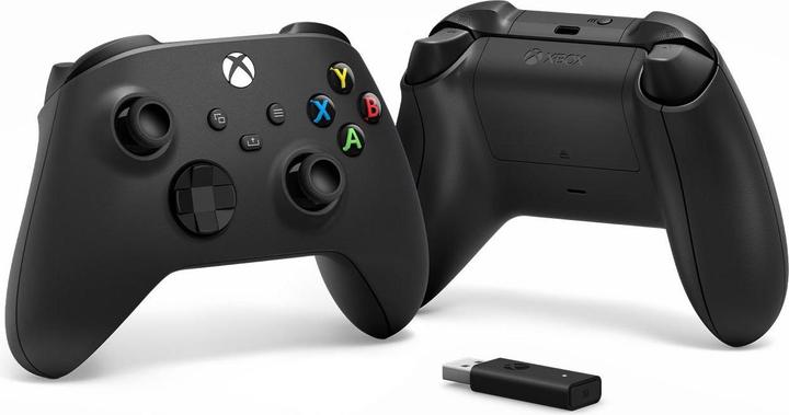 Productafbeelding Microsoft Xbox draadloze controller + draadloze adapter voor Windows 10 (Xbox One X, Xbox serie X, PC, Xbox One S, Xbox serie S)