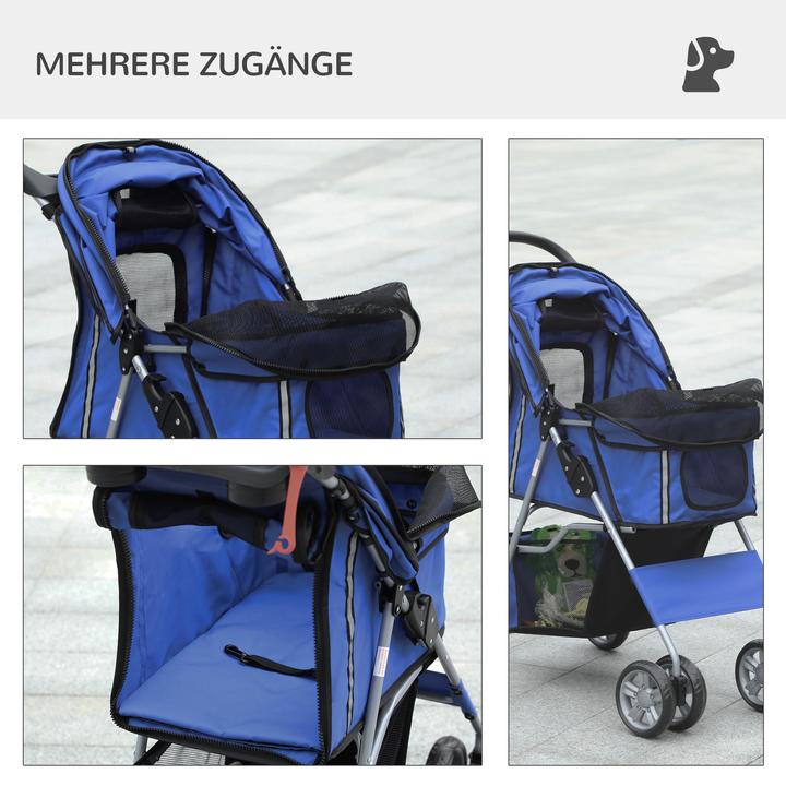 Actual product image PawHut Dog buggy with rain cover (Dog, Foldable)