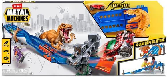 Actual product image Zuru Metal Machines - Playset - 4 Lane Raptor Attack Set (6740)