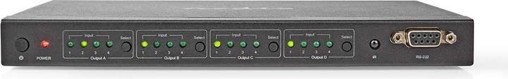 Image du produit Nedis Commutateur matriciel HDMI ™ | 4x port(s) 4 ports | Alimentation DC / 1x RS232 / 4x HDMI™ Input |