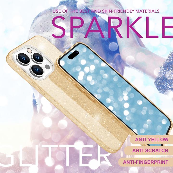 Produktbild Nalia Glitzer Hybrid Hülle (Apple iPhone 16 Pro Max)