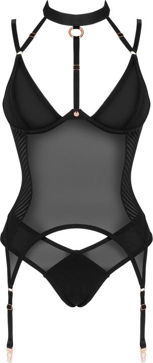 Image du produit Obsessive Corsé porte-jarretelles Brasica - Noir (XS, S)