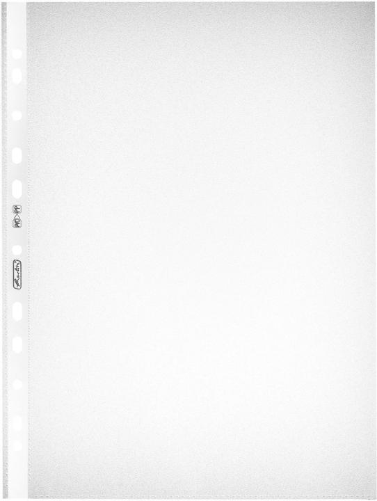 Produktbild Herlitz Prospekthülle, DIN A4, genarbt, 0,055 mm aus PP-Folie, Eurolochung, dokumentenecht, oben offen (A4, 100 x)