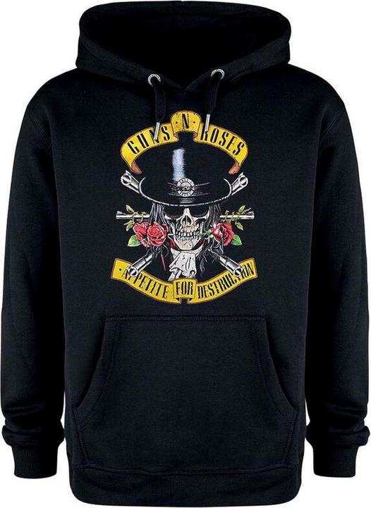 Amplified Erwachsene Zylinderhut Totenkopf Guns N Roses Hoodie