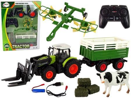 Immagine prodotto Lean Toys Set di trattori telecomandati per macchine agricole 2.4 G Accessori per rastrelliere