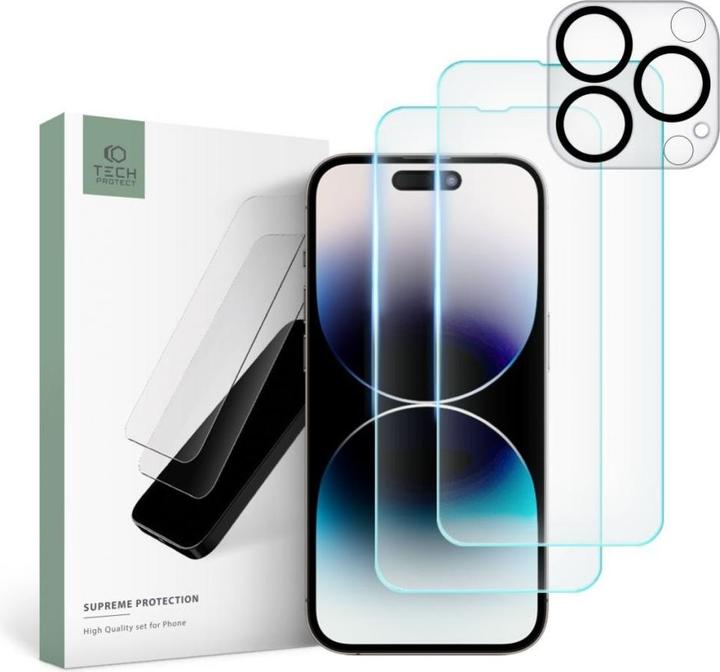Produktbild Tech Protect Technology Geschütztes gehärtetes Glas PROTECTED SUPERIOR KIT IPHONE 14 PRO MAX KL (1 Stück, Apple iPhone 14 Pro Max)