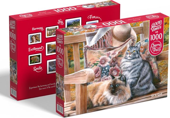 Actual product image Cherry Pazzi Puzzle cat sitting 1000 pieces (1000 pieces)