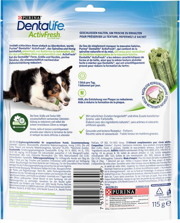 Immagine prodotto Dentalife Bastoncino da masticare ActivFresh Medium, 115 g (Adulto, 1 pz., 115 g)