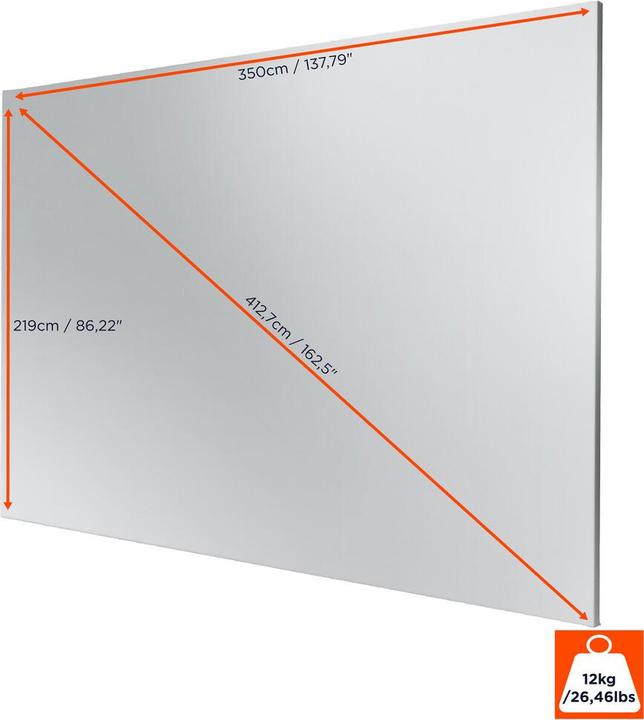 Produktbild Celexon Expert PureWhite - Leinwand - geeignet für Wandmontage - 413 cm (163") (162.60", 16:10)