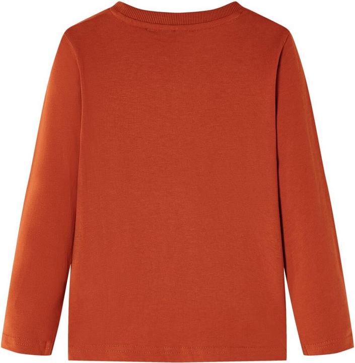 Actual product image VidaXL Children's long-sleeved shirt rust brown 140,Material: 100 (140)