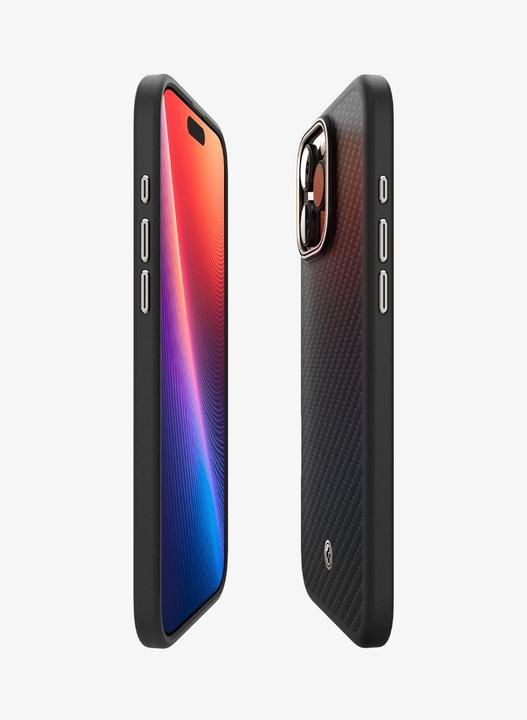 Produktbild Spigen Enzo Aramid Mag Magsafe Hülle für iPhone 16 Pro Max 6,9" schwarz/natur (Apple iPhone 16 Pro Max)