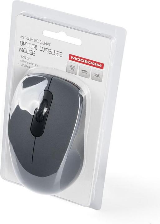 Actual product image Modecom MC-WM10S Mouse Ambidextrous RF Wireless Optical 1600 DPI (Wireless)