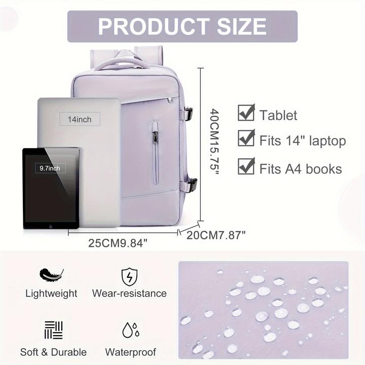 Immagine prodotto Only-Bags.Store Zaino con grande capacità per brevi viaggi, adatto agli studenti, con spazio per i computer
