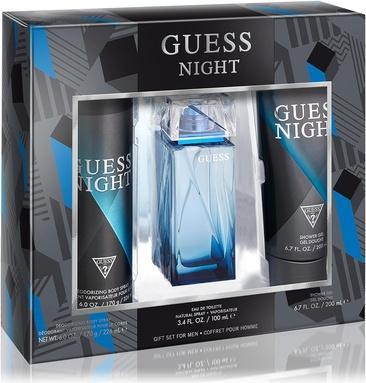 Produktbild Guess Night Men Eau de Toilette 3 Piece Gift Set - Cologne Spray 3.4 Fl. Oz., desodorierendes Körperspray (Parfum set)