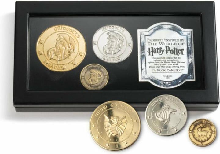 Actual product image Noble Collection Harry Potter Replica Gringotts Bank Coin Set