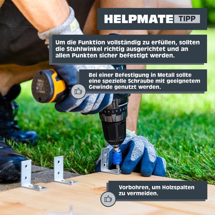 Immagine prodotto Helpmate Stuhlwinkel 40x40x15, verzinkt, 48 Stück (48 pz.)