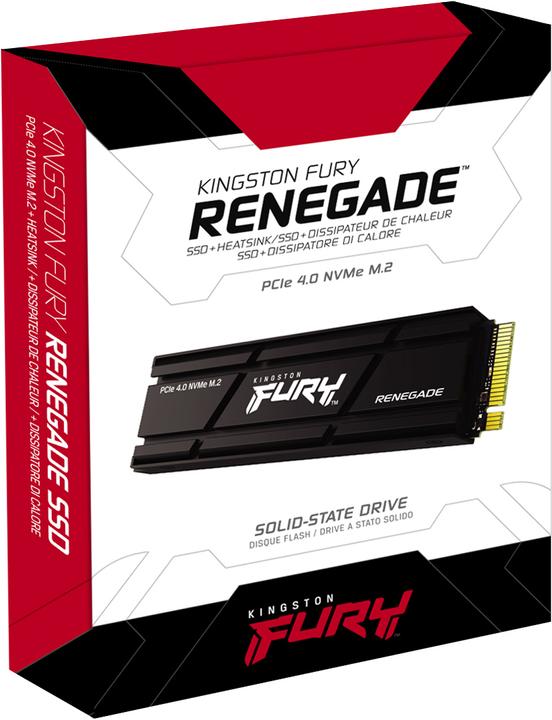 Produktbild Kingston FURY Renegade mit Kühlkörper (1000 GB, M.2 2280)
